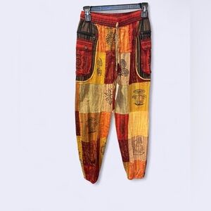 Multicolor Patchwork Pants
